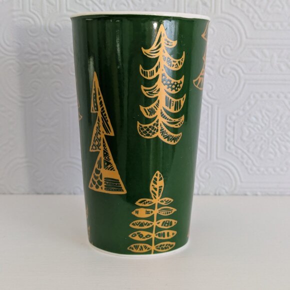 Starbucks 2015 Holiday tall mug Green and Gold - 18 oz - Picture 4 of 8